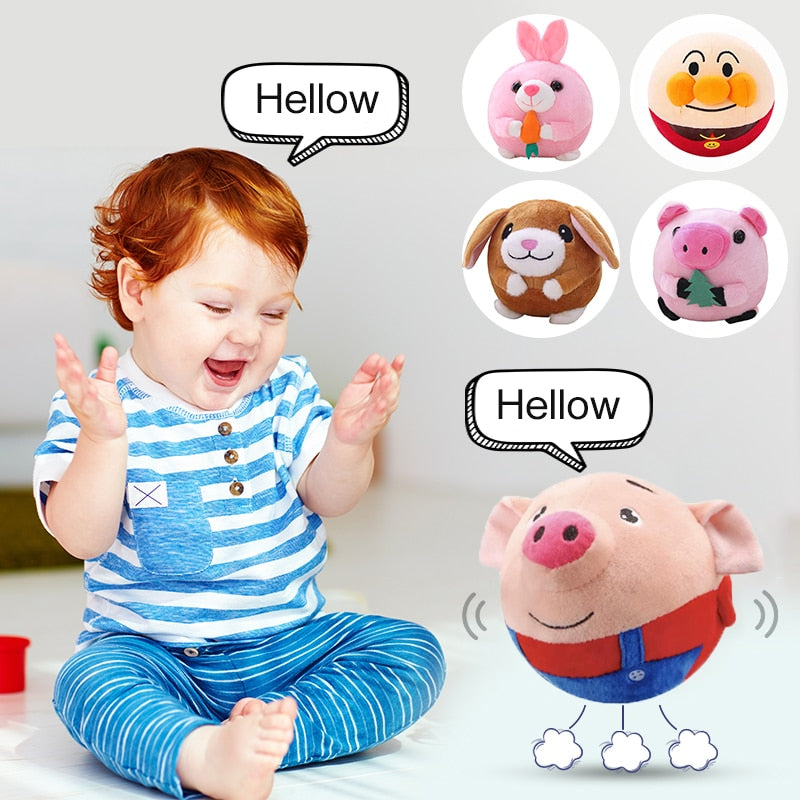 Electrical Toys Bouncing Talking Plush Doll Balls Baby Singing Beating Birthday Gifts for Kids Hamster Puppy