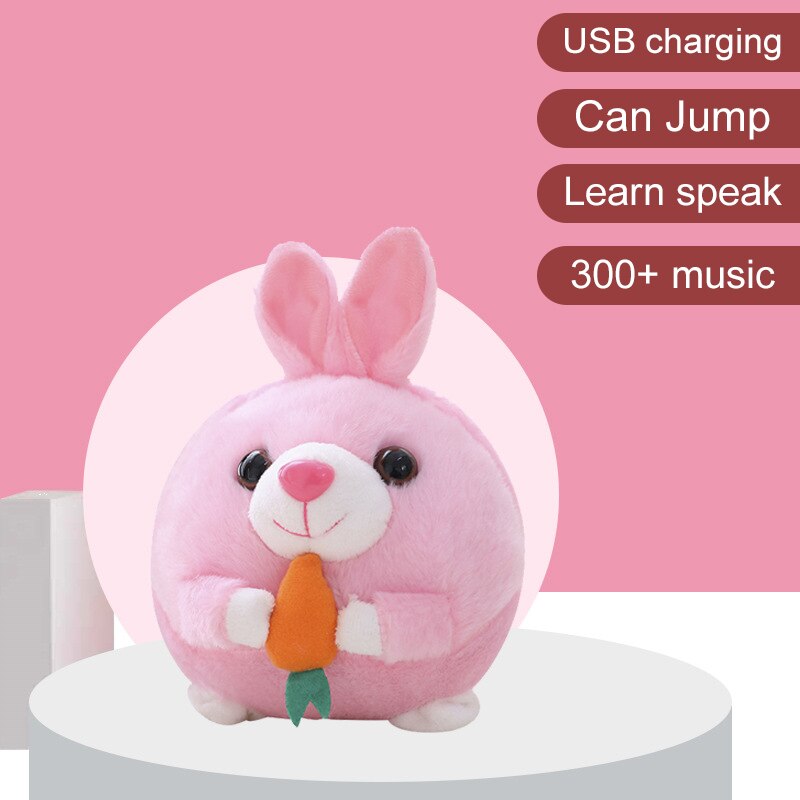 Electrical Toys Bouncing Talking Plush Doll Balls Baby Singing Beating Birthday Gifts for Kids Hamster Puppy