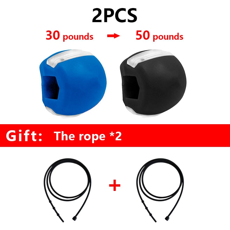 Face lift Food-grade Silica Gel Jaw Muscle Training  Exercise Line Fitness Ball Neck Face Toning