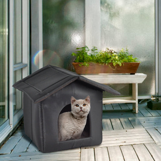 Foldable Waterproof Cat Dog House Kennel For Kitten Puppy Small Dogs Outdoor Rest Bed With Inner Pad