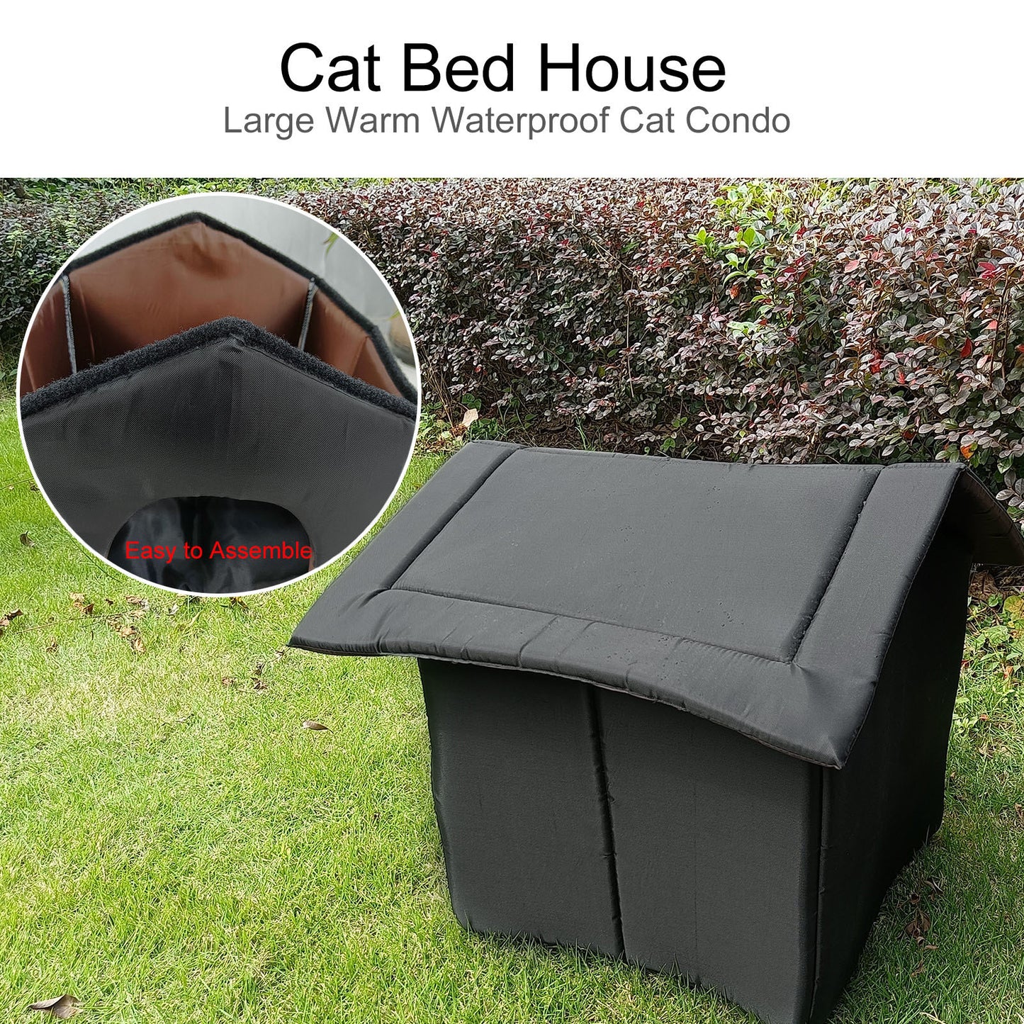 Foldable Waterproof Cat Dog House Kennel For Kitten Puppy Small Dogs Outdoor Rest Bed With Inner Pad