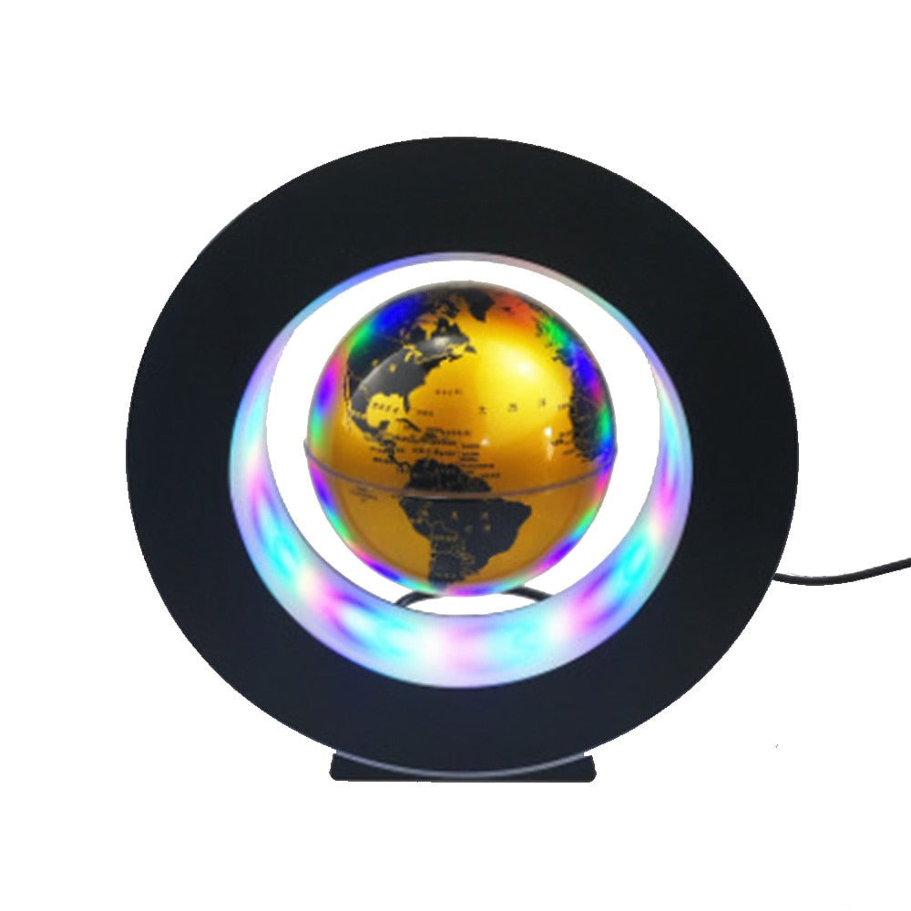 Feel good Levitating Lamp Magnetic Levitation Globe LED World Map Rotating Globe Lights Bedside Lights Home Novelty Floating Lamp Gifts